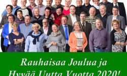 Ryhmäkuvassa Lempäälän Keskustan luottamushenkilöt toivottamassa hyvää joulua ja uutta vuotta 2020!